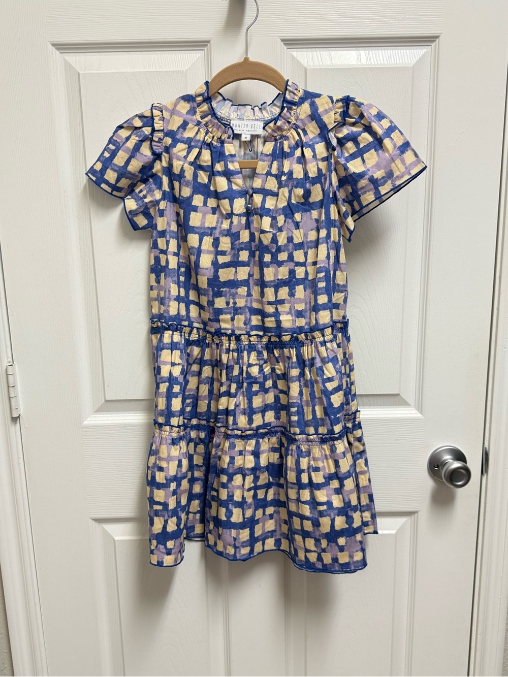 Hunter Bell Purple and Cream Dress